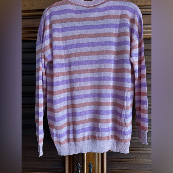 Happy Sheep NWT size Medium long sleeve lilac-copper stripes - Picture 4 of 7